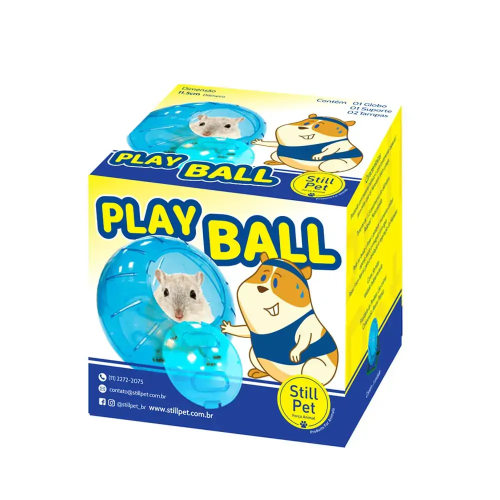 Brinquedo Play Ball Para Hamster Com Suporte Still Pet