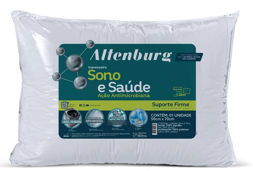 Travesseiro Altenburg Sono e Saúde Suporte Firme 50x70cm