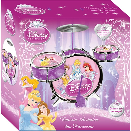 Bateria Acústica Princesas Yellow