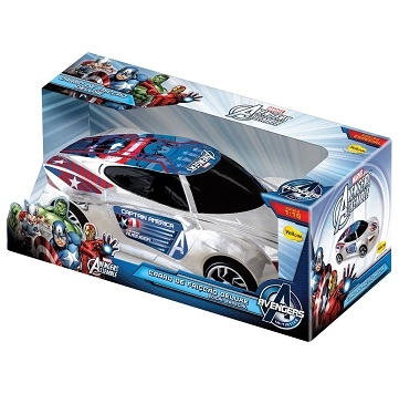 Carrinho Capitão América Fricção Deluxe Yellow
