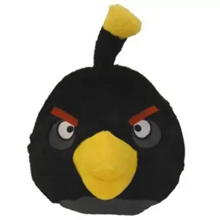 Yellow Angry Birds Preto Com Som Tamanho M