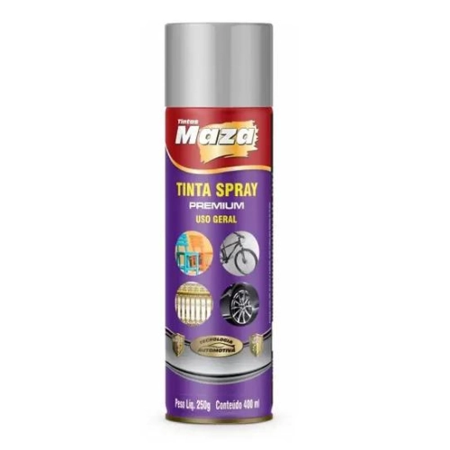 Tinta Spray Uso Geral Alumínio P/ Rodas Maza 400ml