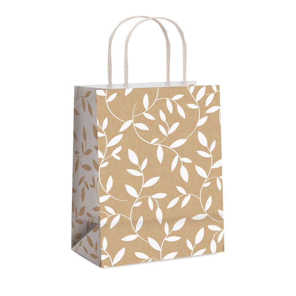 Sacola Papel Terrazzo Bco M 26x19.5x9.5 Un 14001223 Cromus