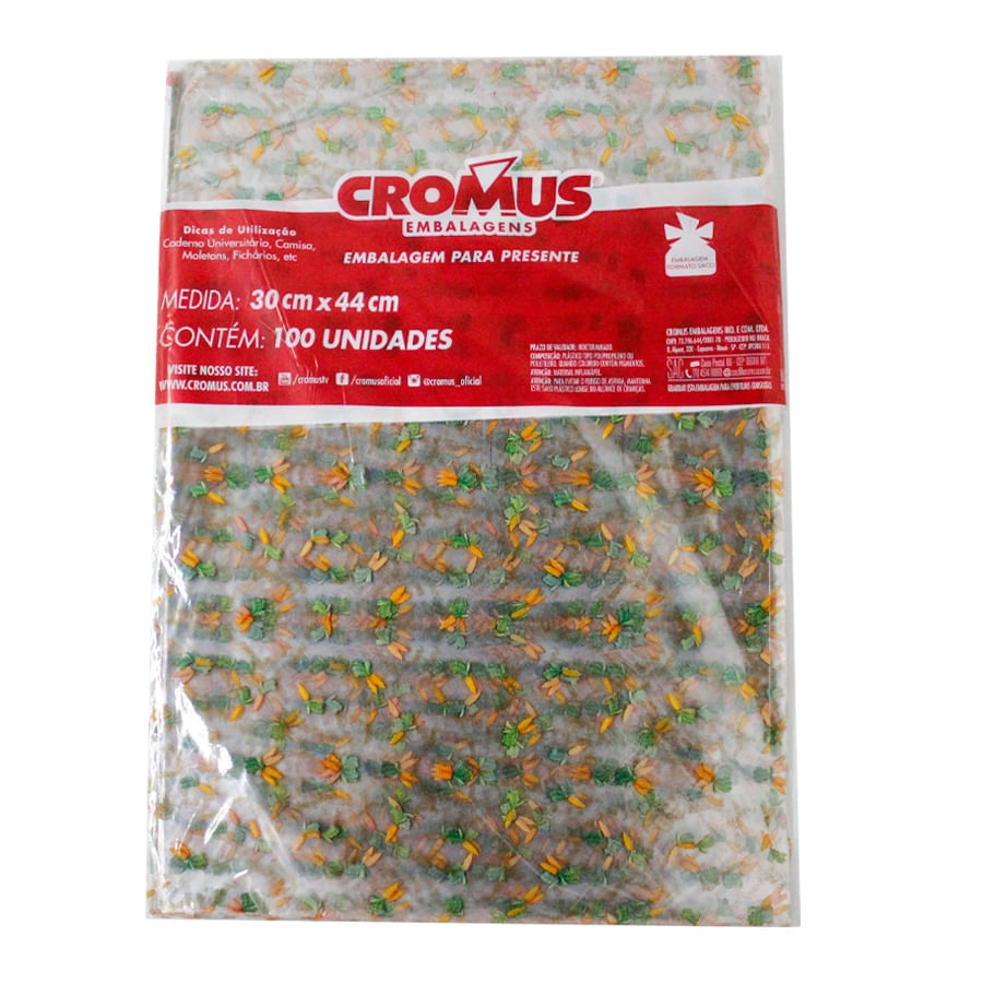 Saco 30x44 Transp Cenourinhas C.100 Cromus