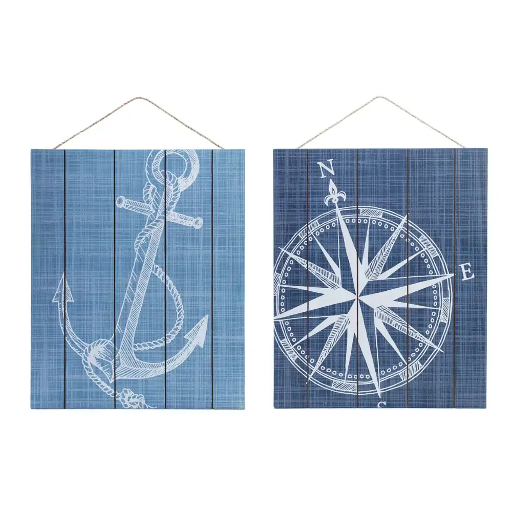 Quadro Maritimo Aze Bco 49x40cm 2pcs 1000184 Cromus