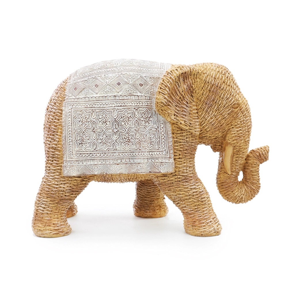 Escultura Elefante Palha Bco 180cm 1000190 Cromus