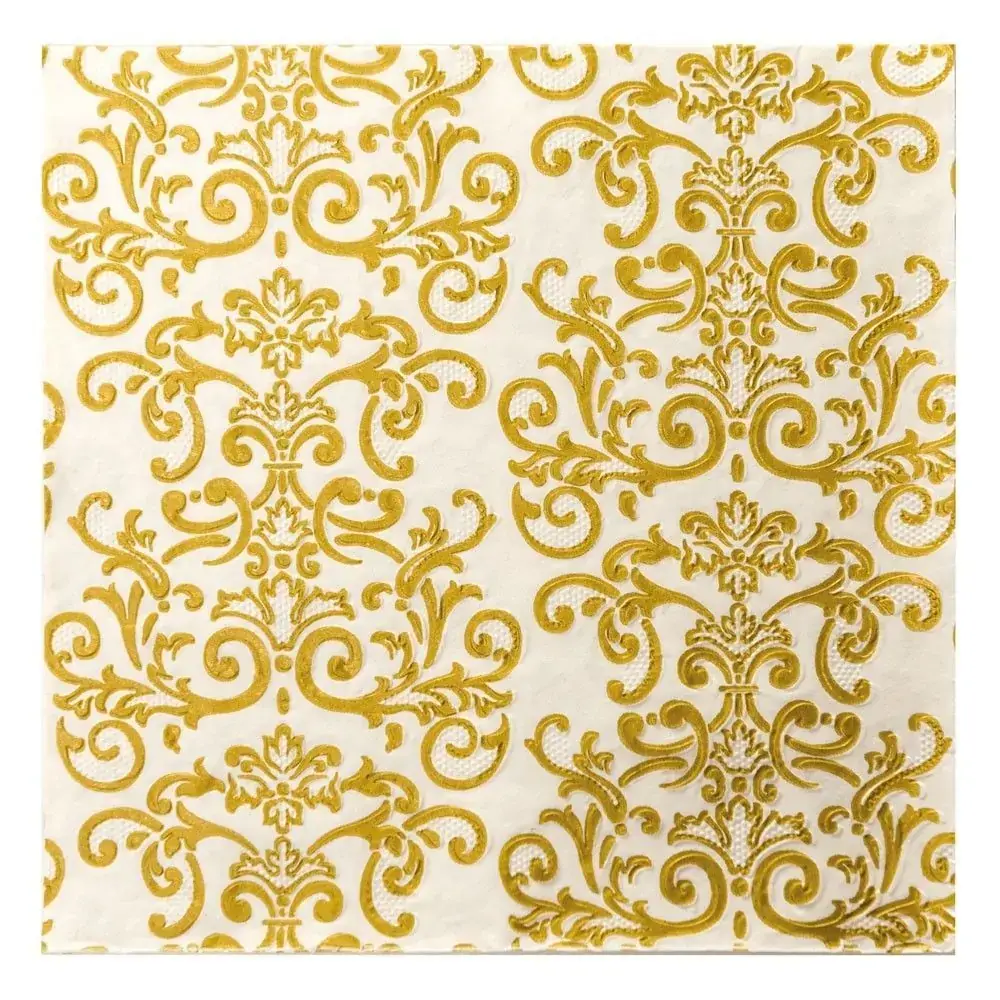 Guardanapo Papel Ouro Bran 33x33 C 20