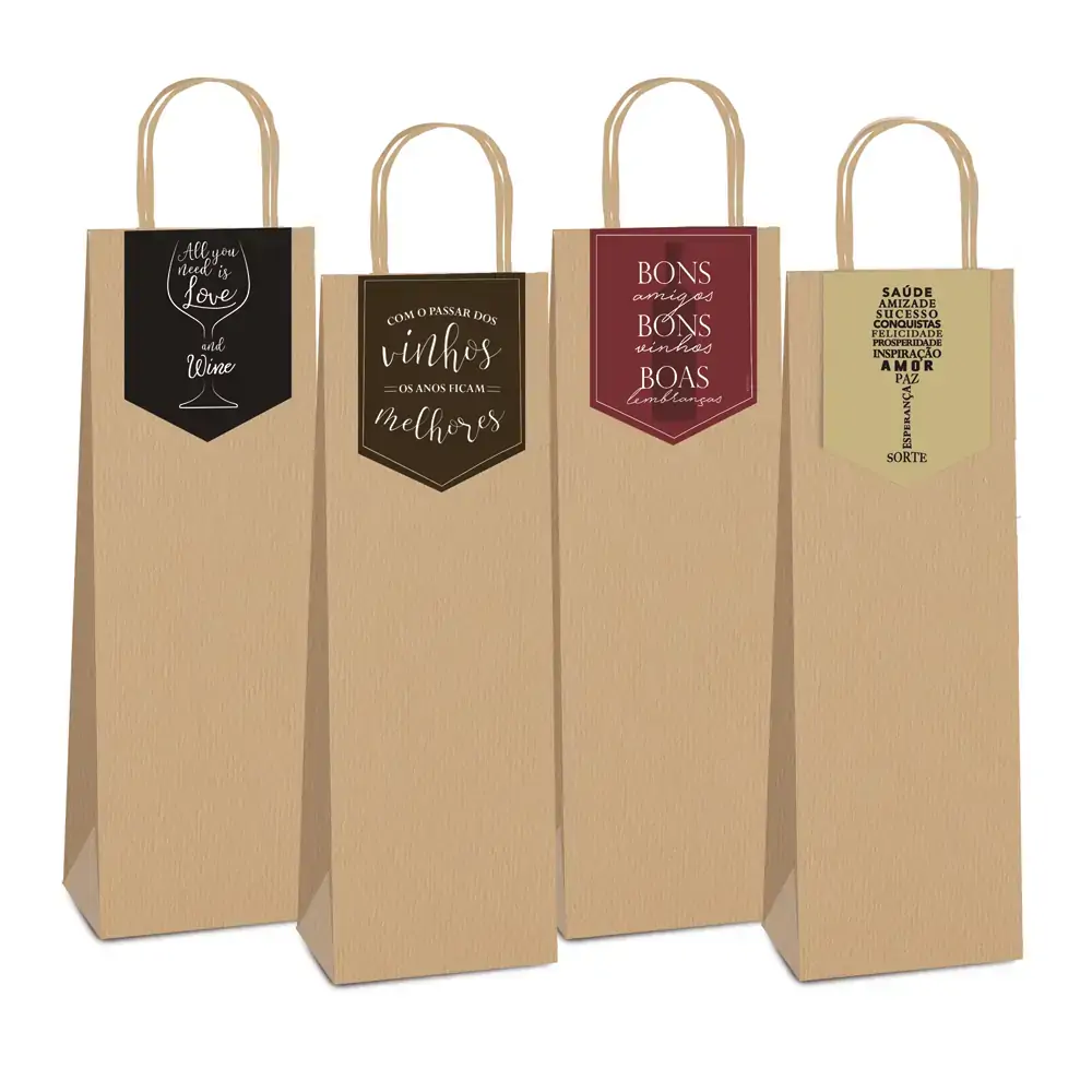 Sacola Papel C Fecha Wine Garraf 35x13x8