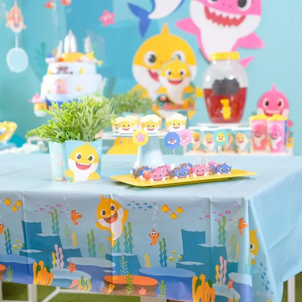 Toalha Mesa Princ Baby Shark 118x180m Un Cromus