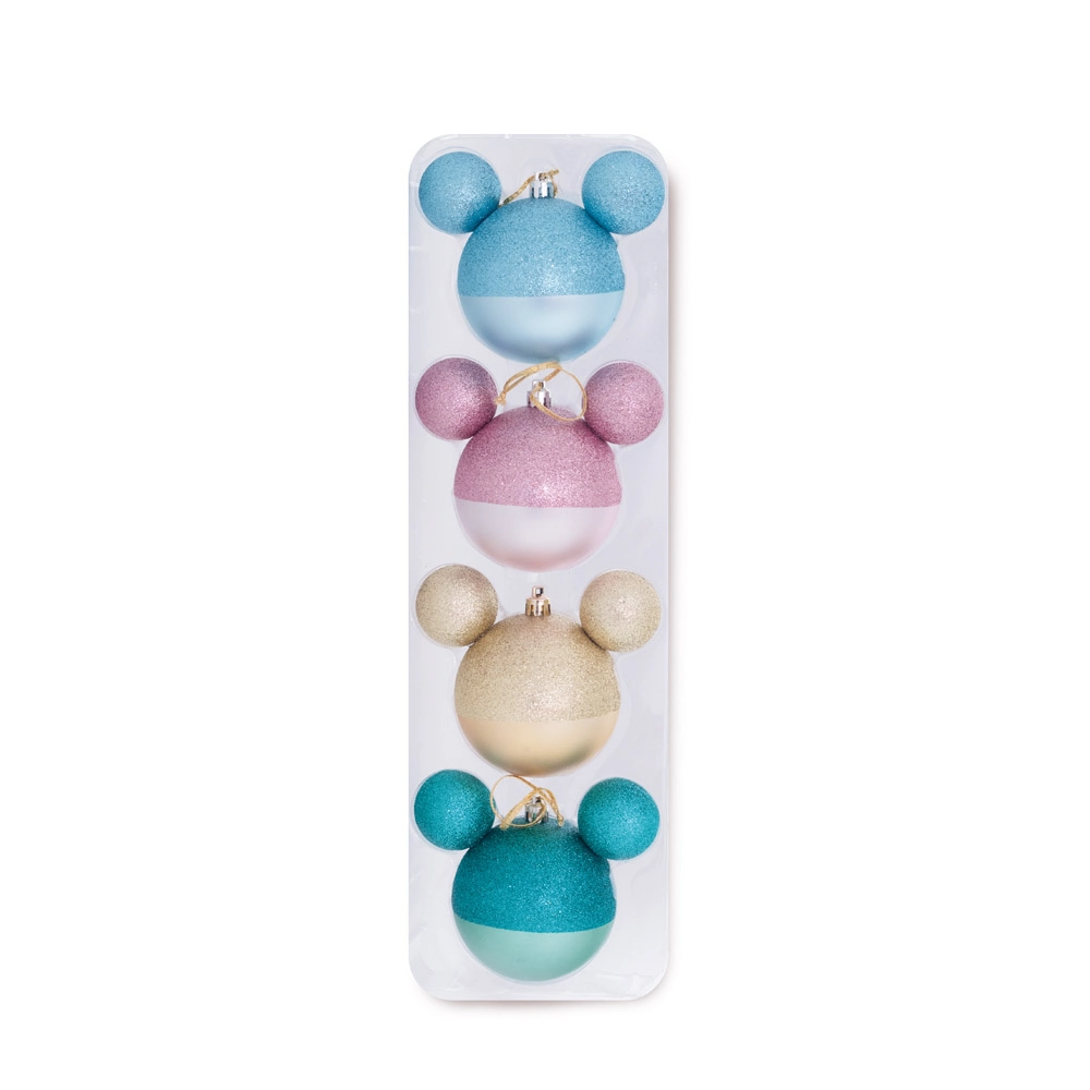Bola Cromus Glitter 4vrds De Cor 8cm Disney C/4pc