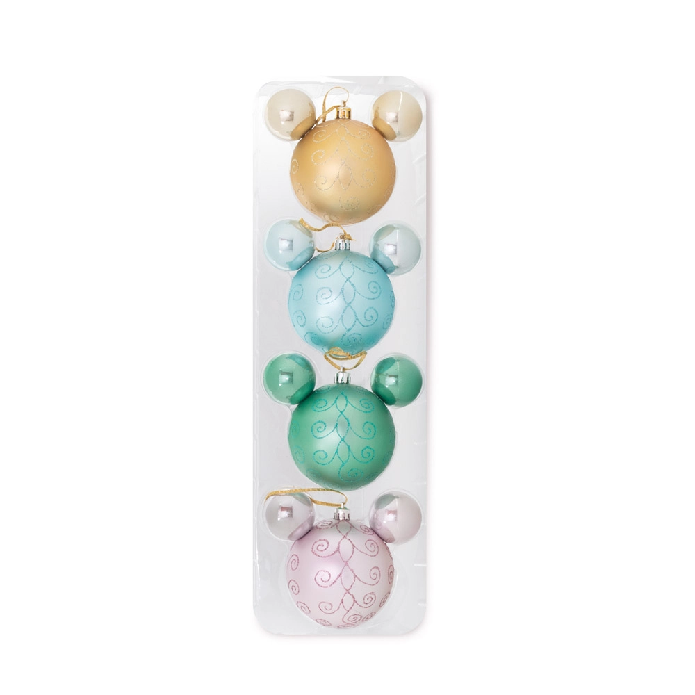 Bola Cromus Arabesco 4vrds De Cor 8cm Disney C/4pc
