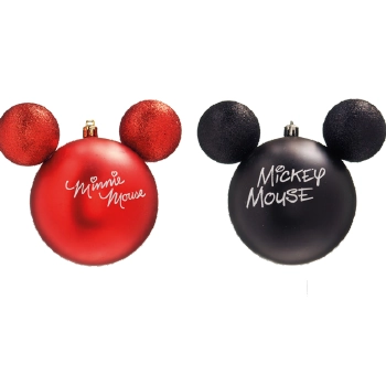 Bola Assinatura Mickey Minnie 8cm 4un 1699724 Cromus