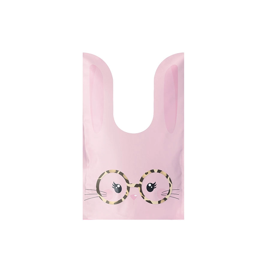 Saco Orelhinha Pascoa Rosa P 10x16,5 3 Sanf Pt C.50 Un Cromus