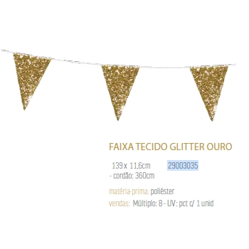 Faixa Dec Glitter Rose Gold 8,5x11,5cm Re.29003035