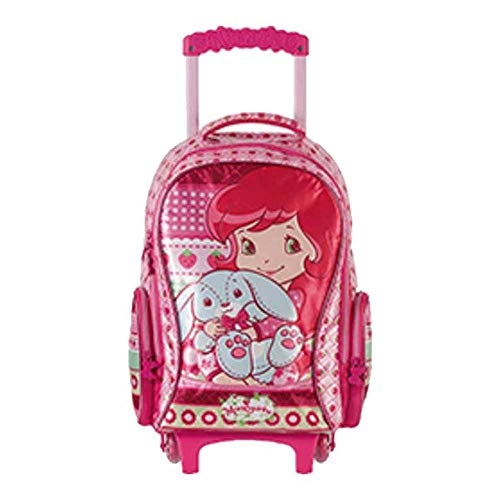Mochila Infantil Com Rodinhas Grande Moranguinho Cudding Xeryus