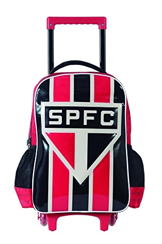 Mochila Infantil Com Rodinhas Grande Tricolor São Paulo Xeryus