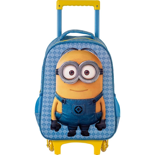 Mochila Infantil Com Rodinhas Grande Meu Malvado Favorito 2 Dave Xeryus