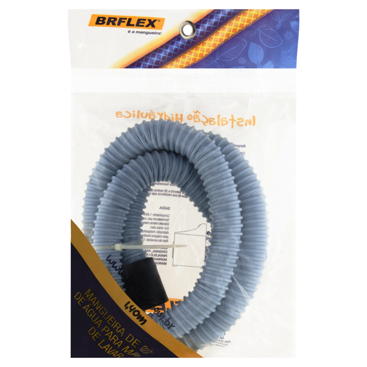 Mangueira Para Máquina De Lavar Saída Brflex Pacote 1,40m