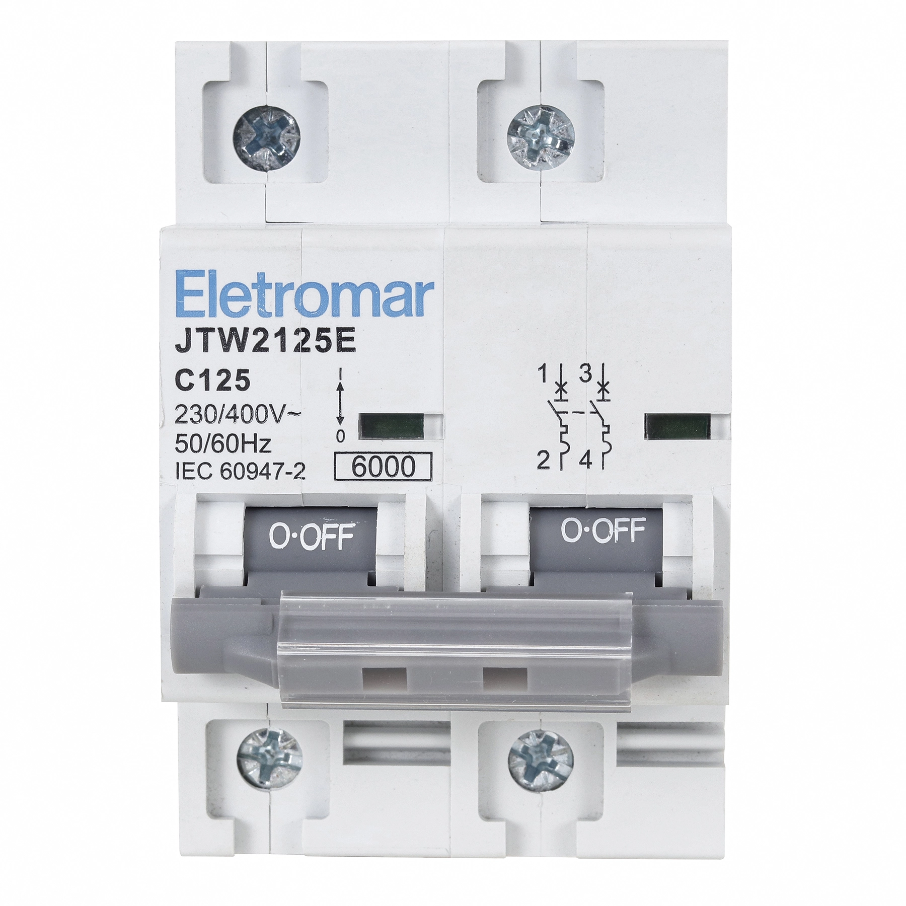 Disjuntor Din Bipolar Curva C 125A Eletromar