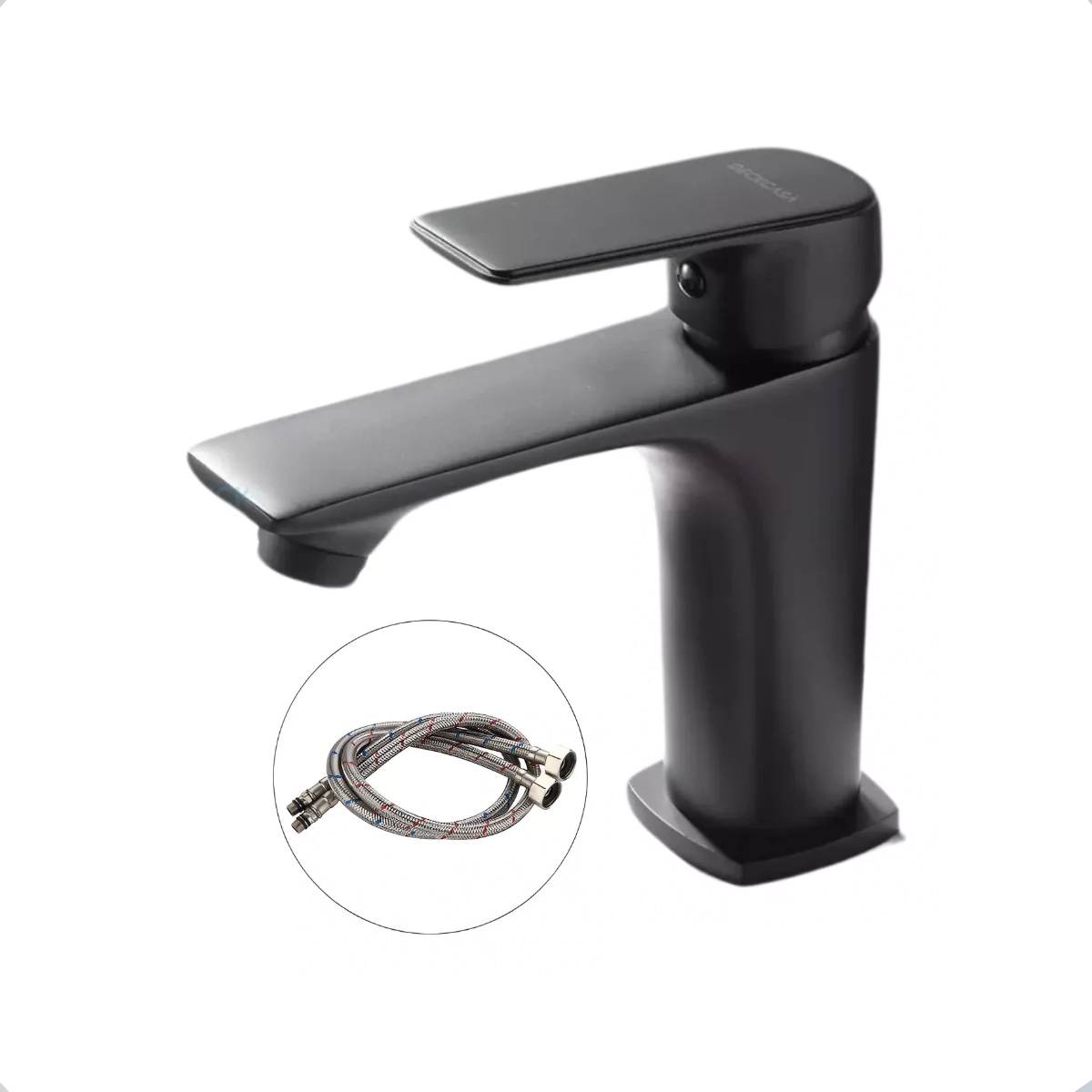 Torneira Misturador Lavatorio Banheiro Monocomando Preto Fosco