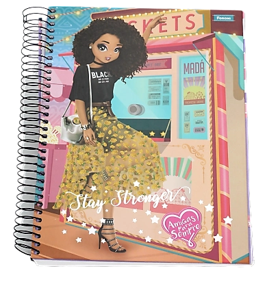 Caderno Capa Dura Espiral Amigas Para Sempre Foroni 200mm X 275mm 200 Folhas