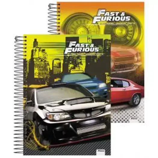 Caderno Universitario Velozes E Furiosos 96 Folhas 460g Foroni