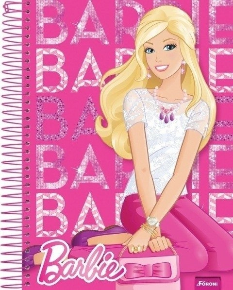 Caderno Universitario Barbie 300 Folhas 1185g Foroni