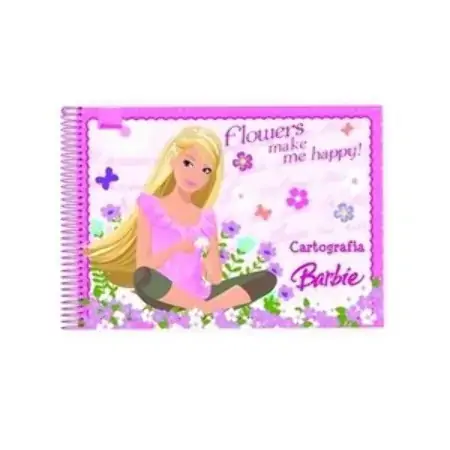 Cartografia Espiral Dura Foroni Barbie 96 Folhas