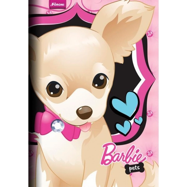 Universitário Brochura Dura Foroni Barbie Pets 1 96