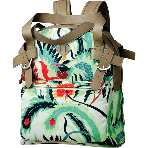 Mochila De Costas Foroni Femme Exotic Em Canvas Verde