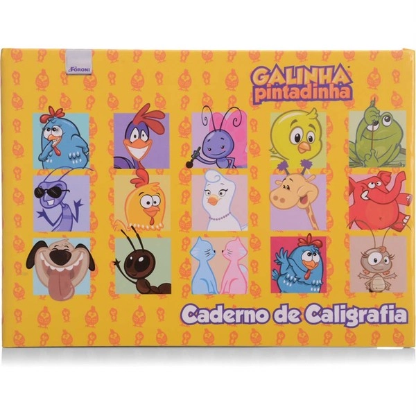 Caligrafia Brochura Dura Foroni Galinha Pintadinha 48 Folhas