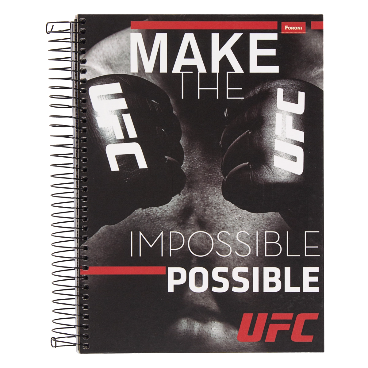 Caderno Capa Dura Espiral Ufc Foroni 200mm X 275mm 200 Folhas