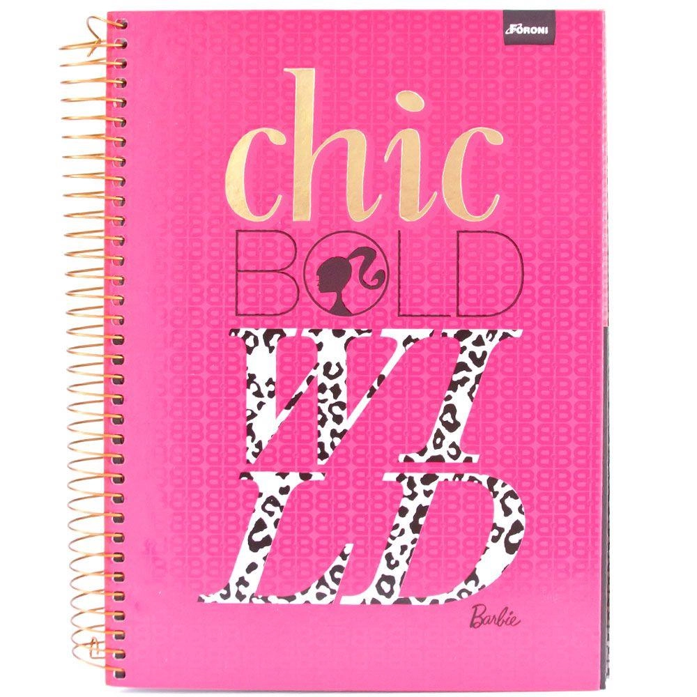 Caderno Universitario Barbie Fashion 200 Folhas 845g Foroni