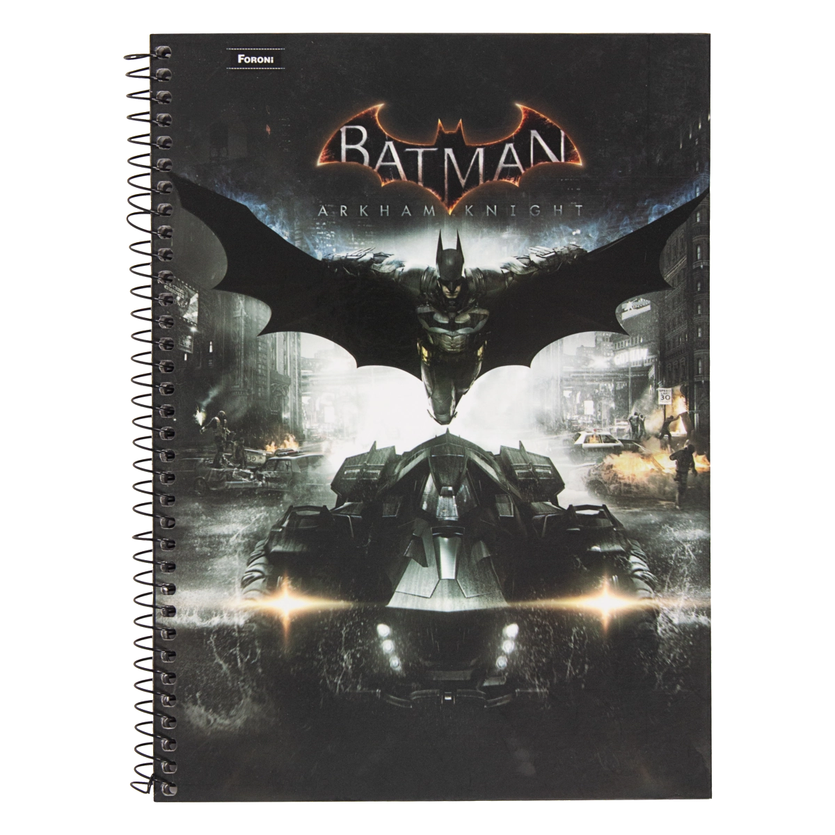 Caderno Capa Dura Espiral Batman Arkham Night Foroni 200mm X 275mm 96 Folhas