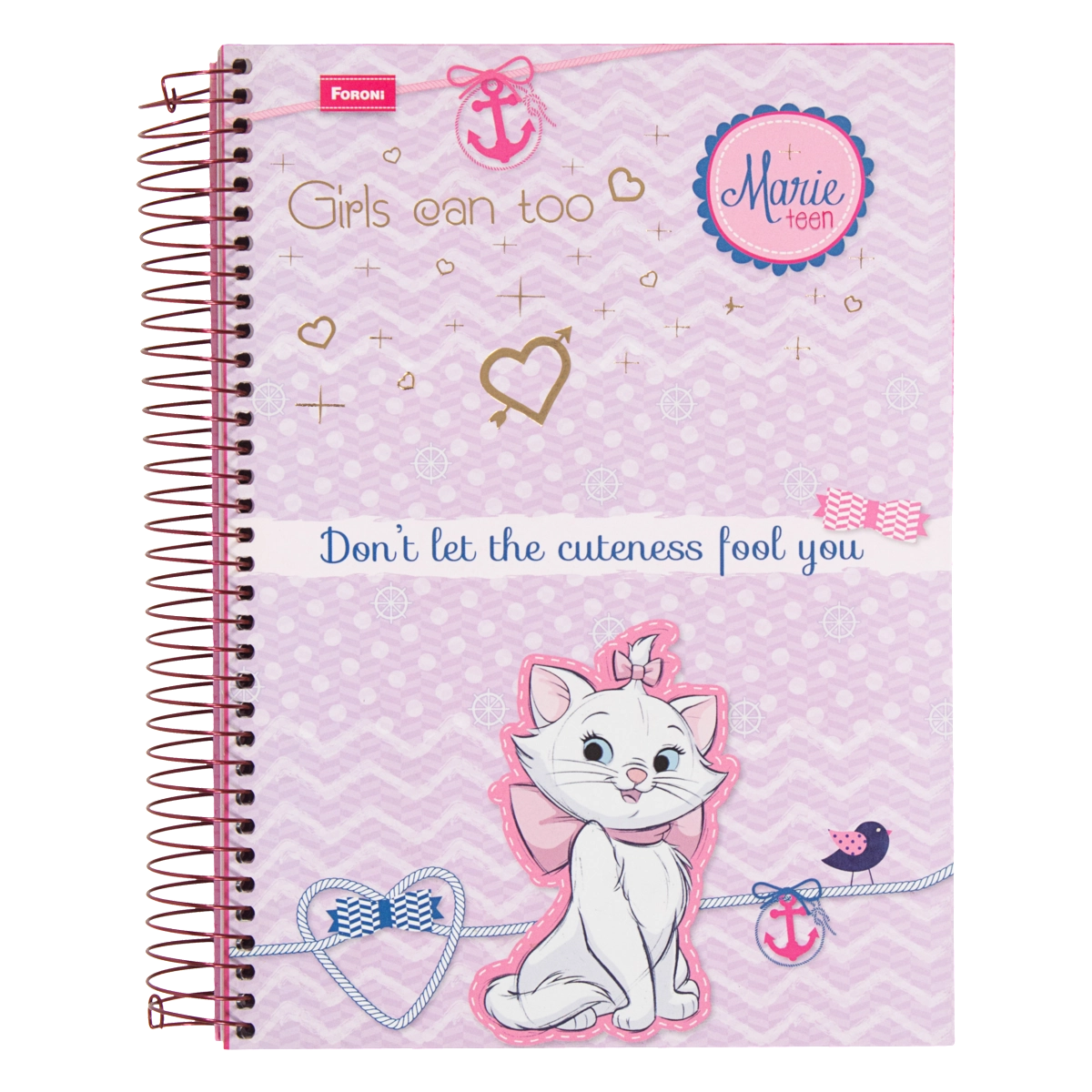 Caderno Capa Dura Espiral Marie Teen Foroni 200mm X 275mm 200 Folhas