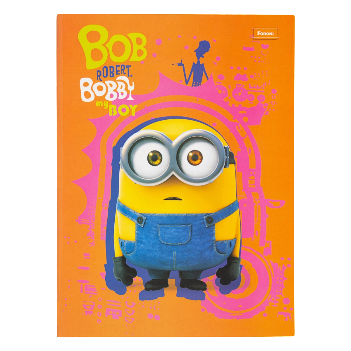 Caderno Capa Dura Brochurão Minion Foroni 200mm X 275mm 96 Folhas