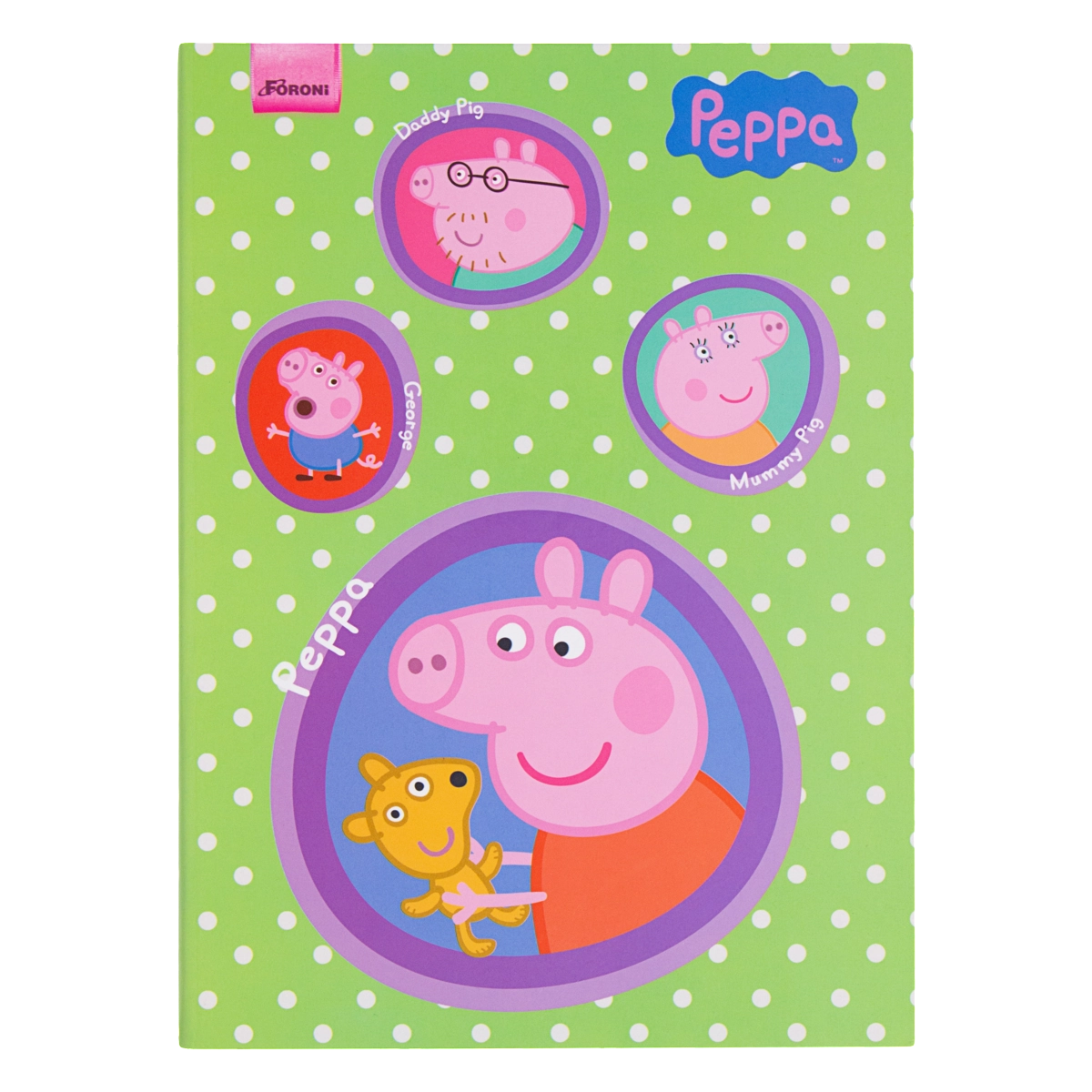 Caderno Capa Dura Brochurão Peppa Foroni 200mm X 275mm 96 Folhas