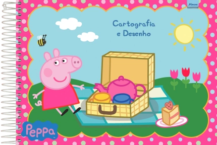 Caderno Cartografia Peppa Pig 96 Folhas 450g Foroni