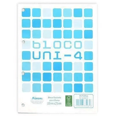 Bloco Foroni Fichario Uni 4 96f 498920