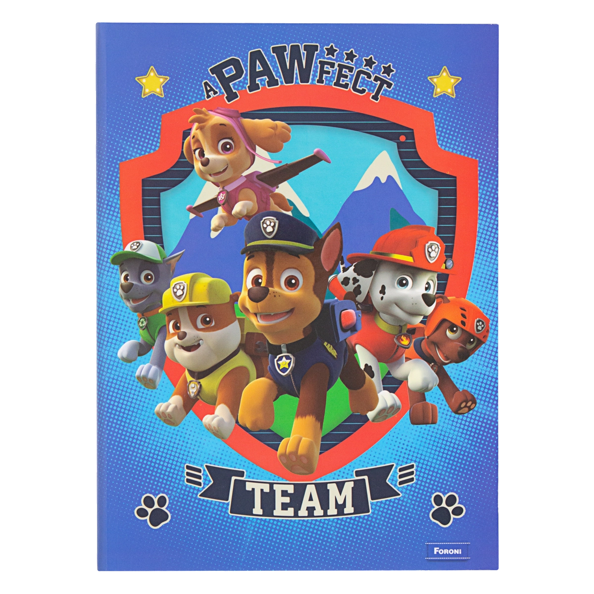 Caderno Capa Dura Brochurão Paw Patrol Foroni 200mm X 275mm 96 Folhas