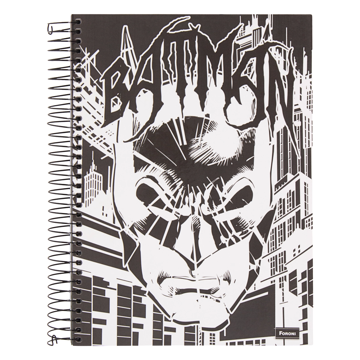 Caderno Capa Dura Espiral Batman Foroni 200mm X 275mm 200 Folhas