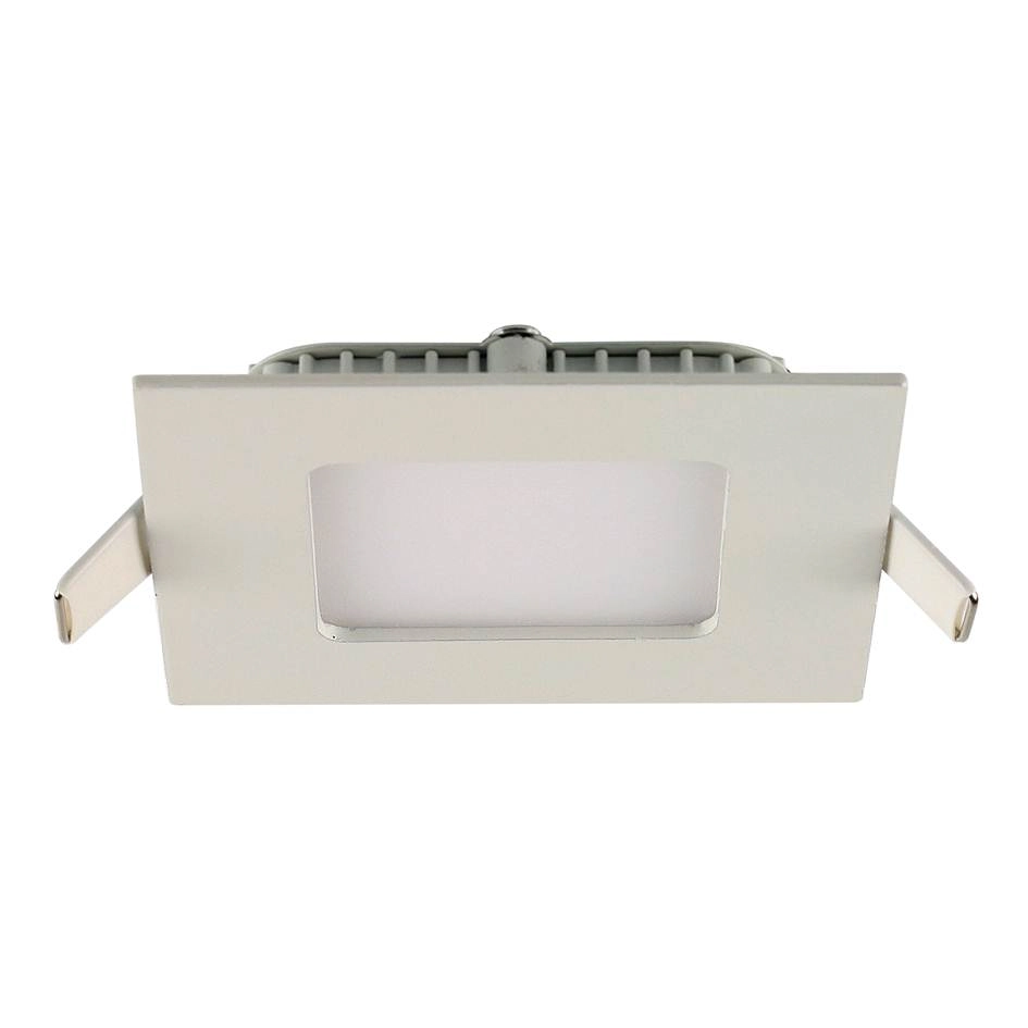 Painel de Led Embutir Quadrado Luz Branca 3,5W Blumenau Iluminação 9x9cm Branco Bivolt