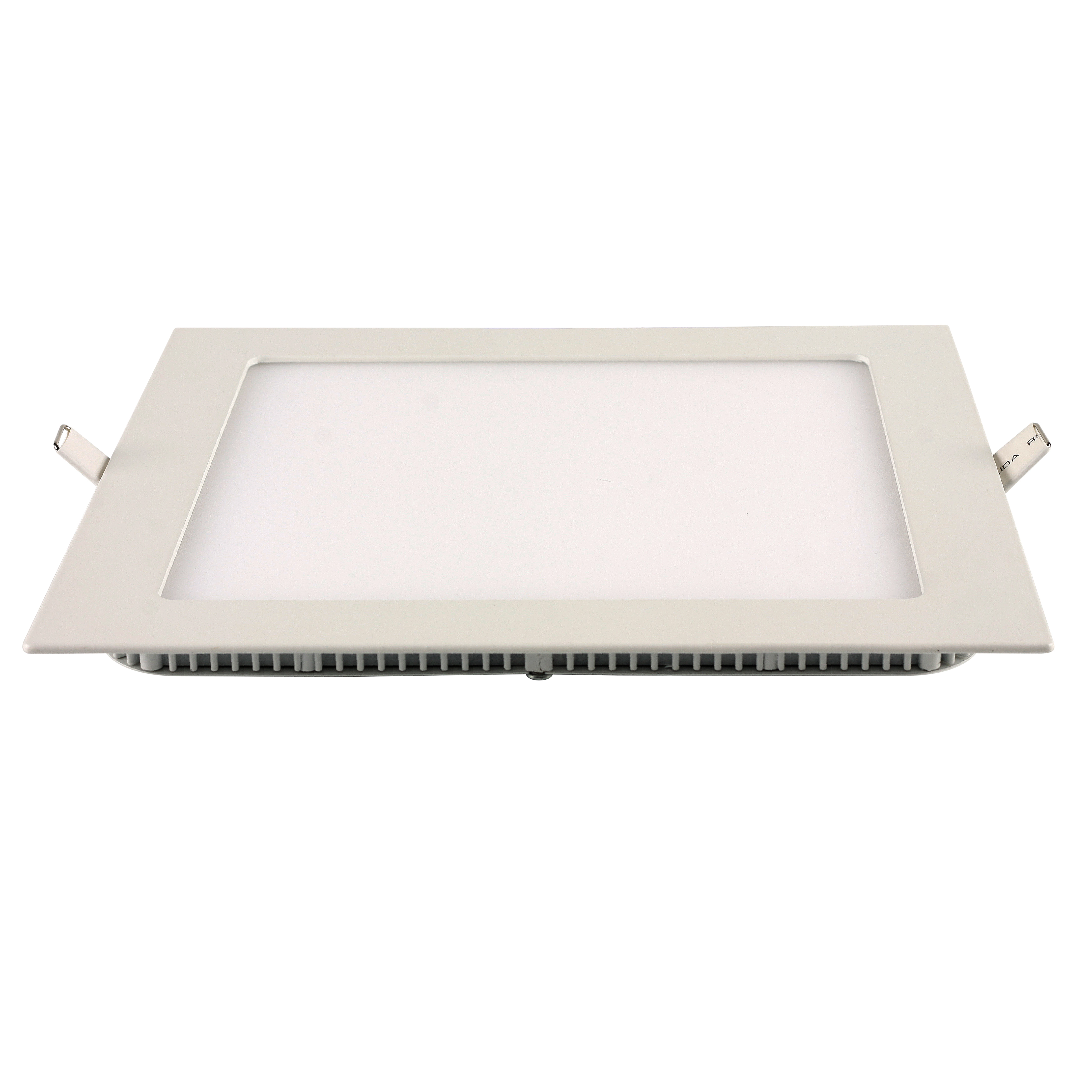 Painel de Led Embutir Quadrado Luz Amarela 24W Blumenau Iluminação 30x30cm Branco Bivolt