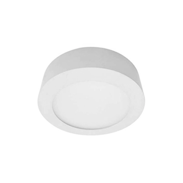Painel de Led Sobrepor Redondo Luz Amarela 18W Blumenau Iluminação 22cm 30cm Branco Bivolt