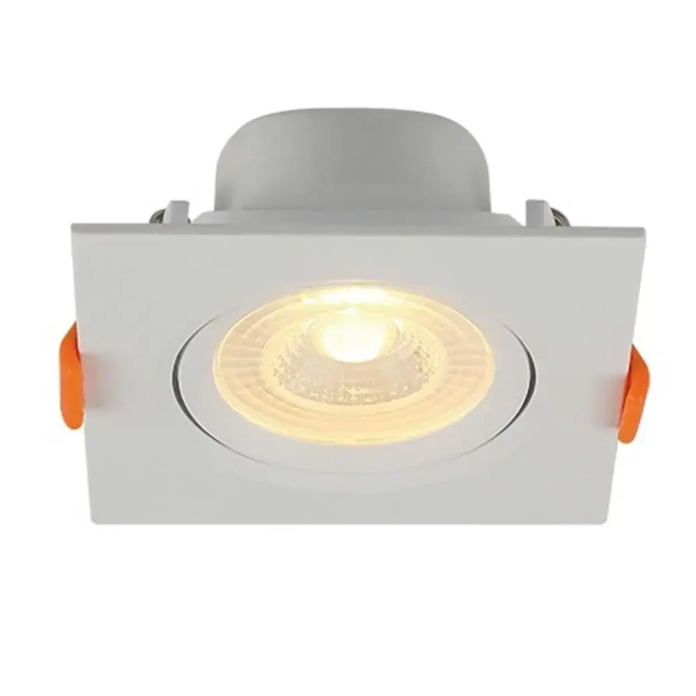 Spot Led de Embutir Quadrado Mr16 6w Bivolt 3.000k Luz Amarela