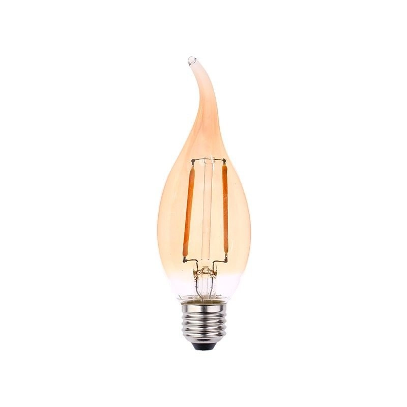Lâmpada Led Blumenau Filamento Vela Chama Ba35 2w Bivolt E27