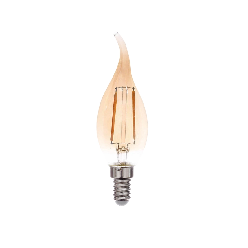 Lâmpada Led Filam 2w Bivolt E-14 2200k Vela Chama Blumenau Iluminação