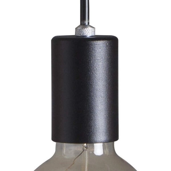 Pendente Vintage Alumínio Liso 1xe27 1,5m Blumenau Preto