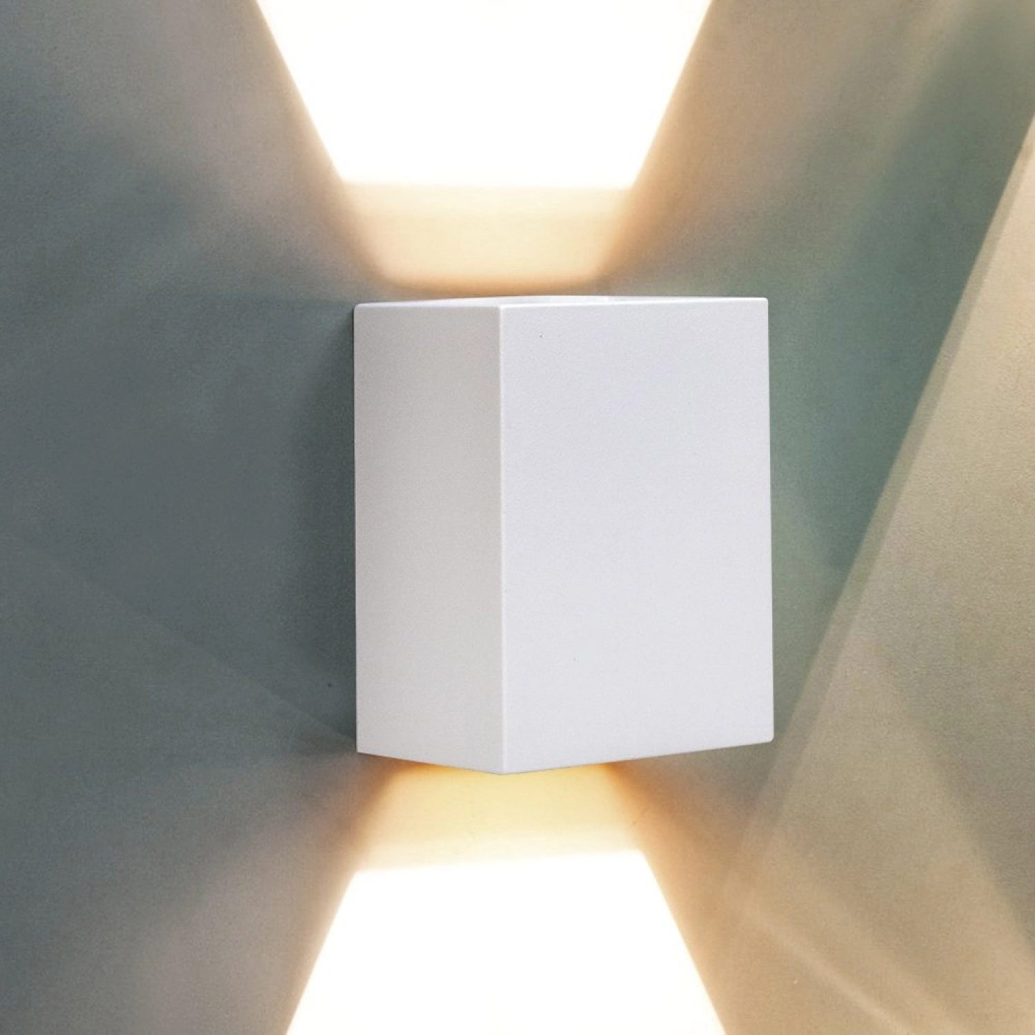 Arandela Frankfurt 125cm Alumínio 2 Fachos G Led 6w Bivolt 2700k Germany Branco Fosco