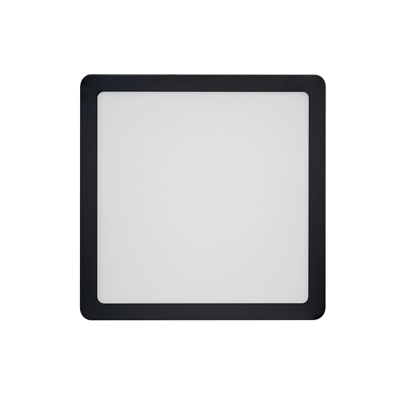 Painel De Led Blumenau Quadrado De Sobrepor 18w Bivolt Preto - 6500k Luz Branca - Único
